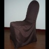 chocolate polyester banquet chair cover