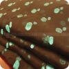 circle design silk fabric with colorful metallic