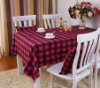 classic Scotland lattice plaid square dining table linen table cloth overlay