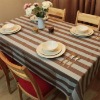 classic stripe yarn dyed yellow dining table linen table cloth