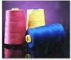 color polyester spun yarn