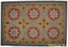 colored 100% wool hand hooked rug/carpet