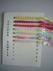 colored fancy ribbon yarn color card