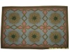 colored wool hand hooked rug/carpet