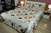 colorful cotton printed quilted bed set