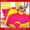 colorful dots print 4 pcs bedding sets/Red&Yellow color print100% cotton bedlinen sets