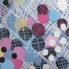 colorful lycra fabric with dot printing