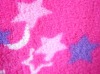 colorful star printing coral fleece blanket--100polyester