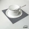 comfortable square plaid style under table mat