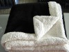 coral fleece blanket with sherpa backing, printed colors and large size are available