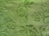coral fleece fabric with flower off printed