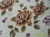 coral fleece with grey flower printed(printed both side )