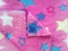 coral fleece with lovely star printing
