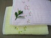 cotton and bamboo bath/face towel with embroidery&lace
