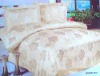 cotton and polyester jacquard and printed bedding set