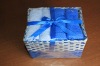 cotton bath gift towel set in paper basket