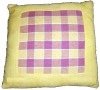 cotton check fabric cushion cover