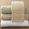 cotton dobby border bath towel