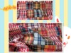 cotton double layer jaquard check fabric