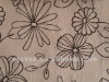 cotton embroidered curtain fabric