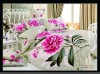 cotton fabric bed sheet set flower printing