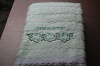 cotton face towel with embroidery&lace