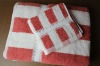 cotton face towel with stripe