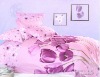 cotton flower reactive printing bedding set
