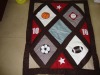 cotton football baby quilt