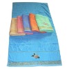cotton jacquard bath towel with embroidery