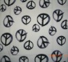 cotton knitted-peace symbol printed on single jersey fabric(making men's T-shirts)