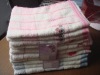 cotton latticed face towel with embroidery