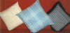 cotton madras check cushion cover