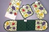 cotton oven glove and mitt with print