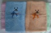 cotton plain dyed dobby embroidery bath towel