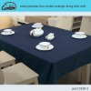 cotton/polyester blue durable rectangle dining table cloth