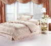 cotton polyester  jacquard dyed duvet cover for home / hotel