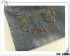 cotton polyester slub denim fabric, no stretch denim fabric