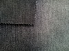 cotton polyester spandex denim fabric / black denim slub