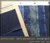 cotton/polyester/spandex, indigo knitted denim, french terry