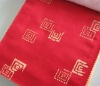 cotton polyester woven spring jacquard mattress fabric with red