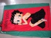 cotton printed beach towel with bag