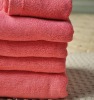 cotton red bath towel