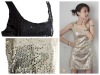 cotton/sp 3mm sequin embroidery fabric