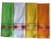 cotton tea towel with border