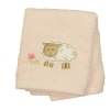 cotton terry face towel with embroidery