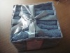 cotton terry hand towel with paper basket