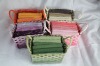 cotton terry hand towel with willow basket