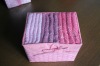 cotton terry towel in paper basket
