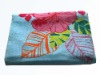 cotton velour flowers printed beach towel